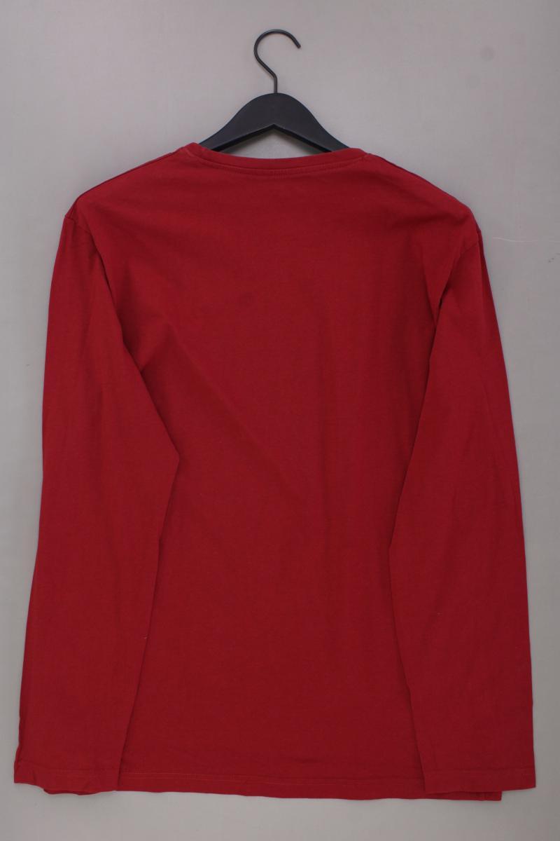 Tom Tailor Printshirt für Herren Gr. XL Langarm rot aus Baumwolle