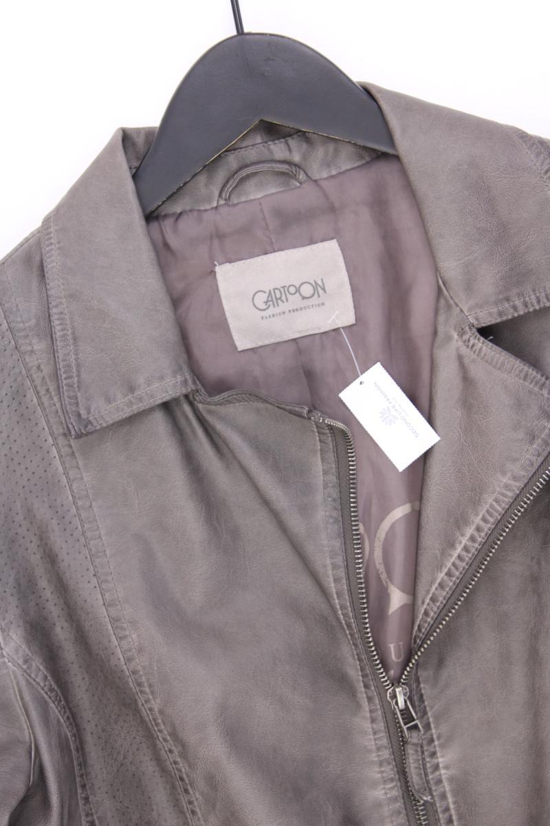 Cartoon Kunstlederjacke Gr. 44 grau aus Polyurethan