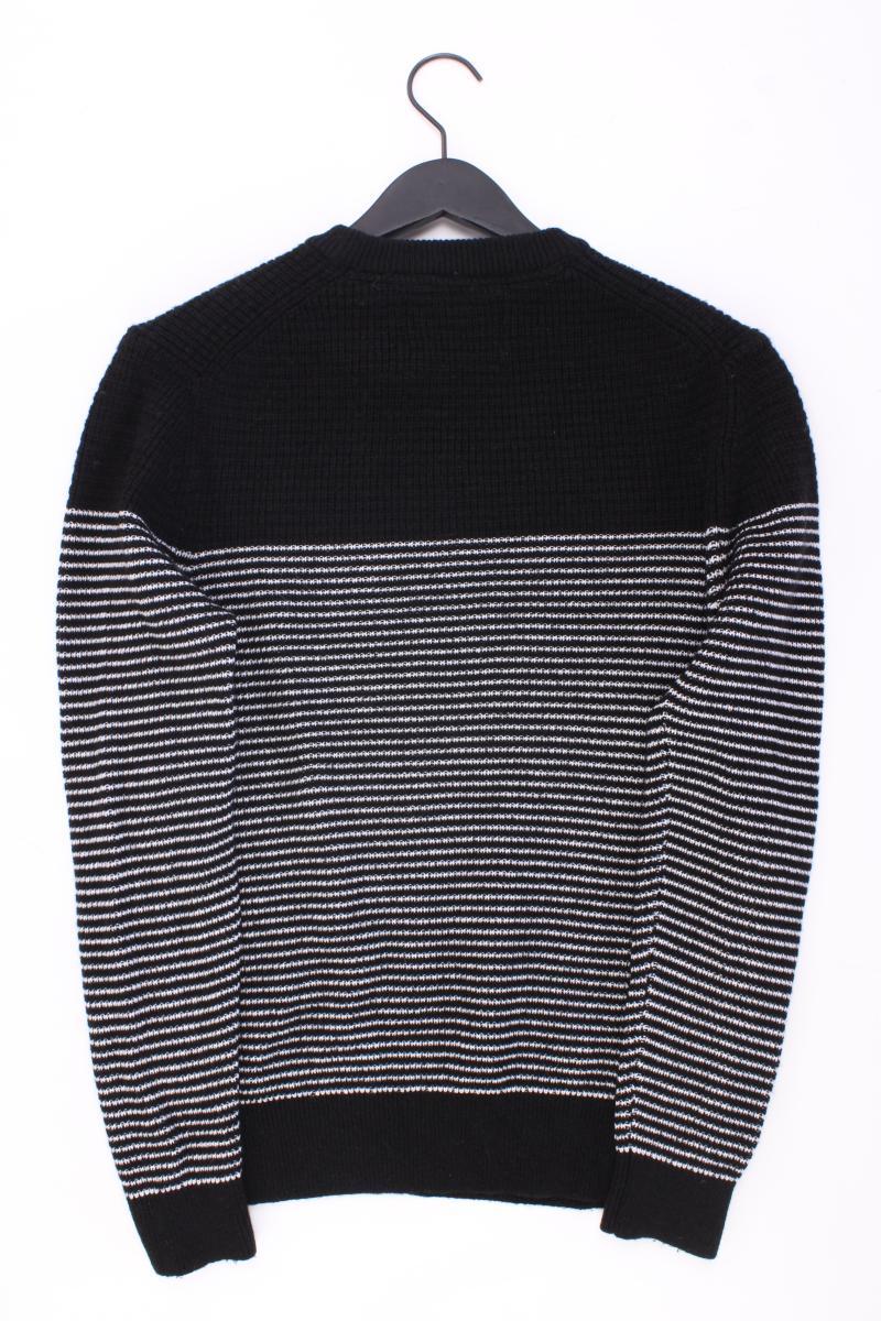 Calvin Klein Jeans Wollpullover für Herren Gr. M gestreift schwarz