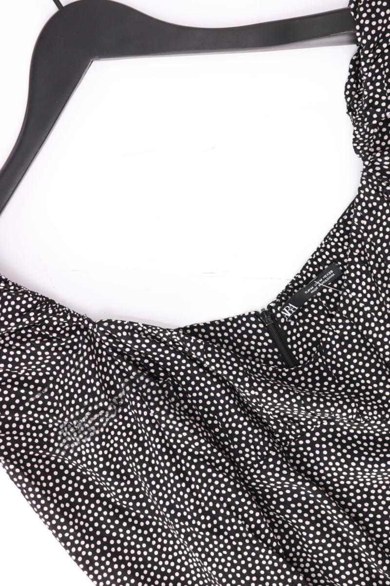 Zara Langarmkleid Gr. M gepunktet schwarz aus Polyester