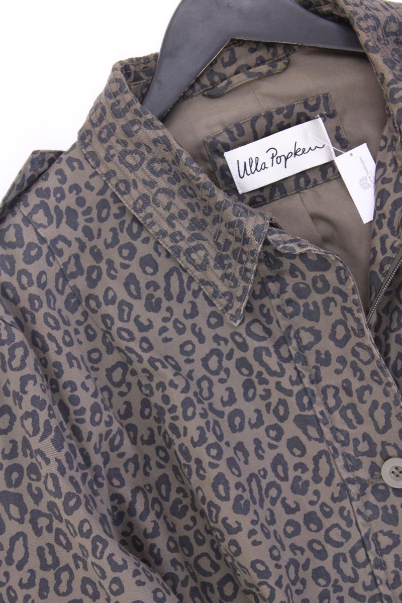 Ulla Popken Übergangsjacke Gr. 46/48 mit Tierdruck olivgrün aus Baumwolle