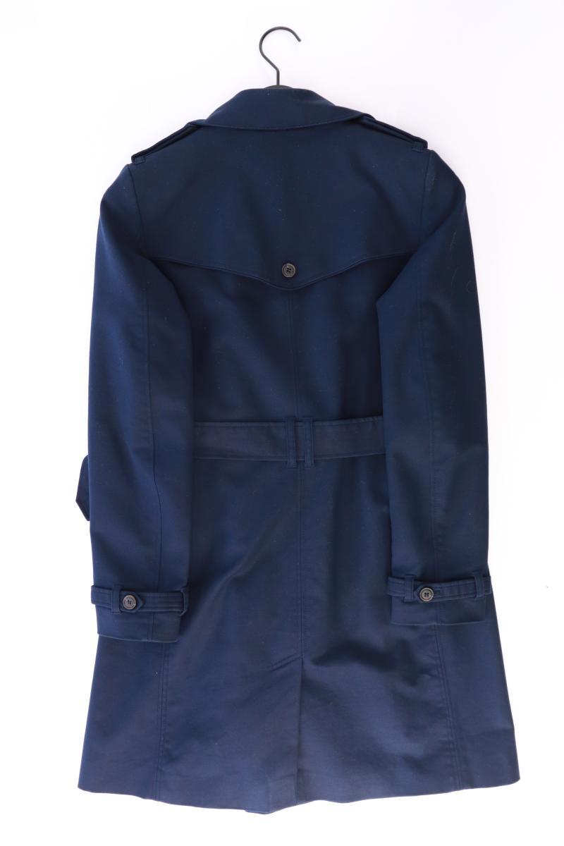Esprit Trenchcoat Gr. 34 mit Gürtel blau aus Baumwolle