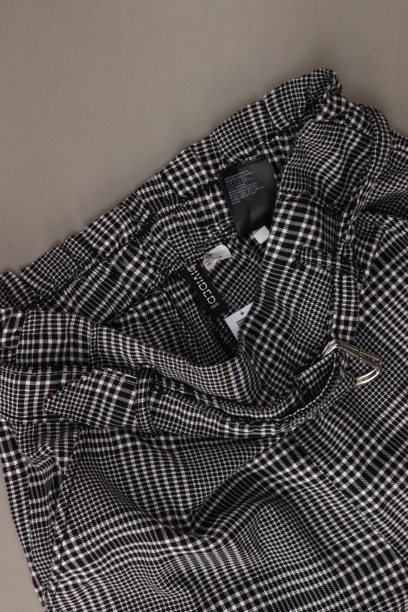 H&M Paperbag Hose Gr. 38 kariert schwarz aus Baumwolle
