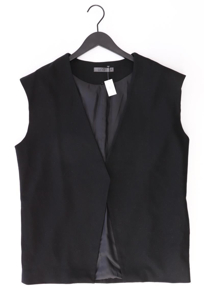 UNQ Regular Weste Gr. 40 Vintage schwarz aus Viskose