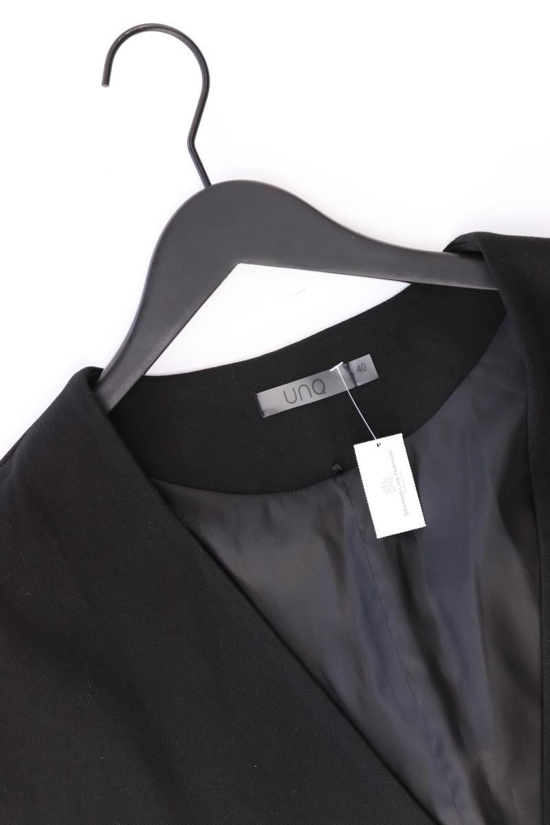 UNQ Regular Weste Gr. 40 Vintage schwarz aus Viskose