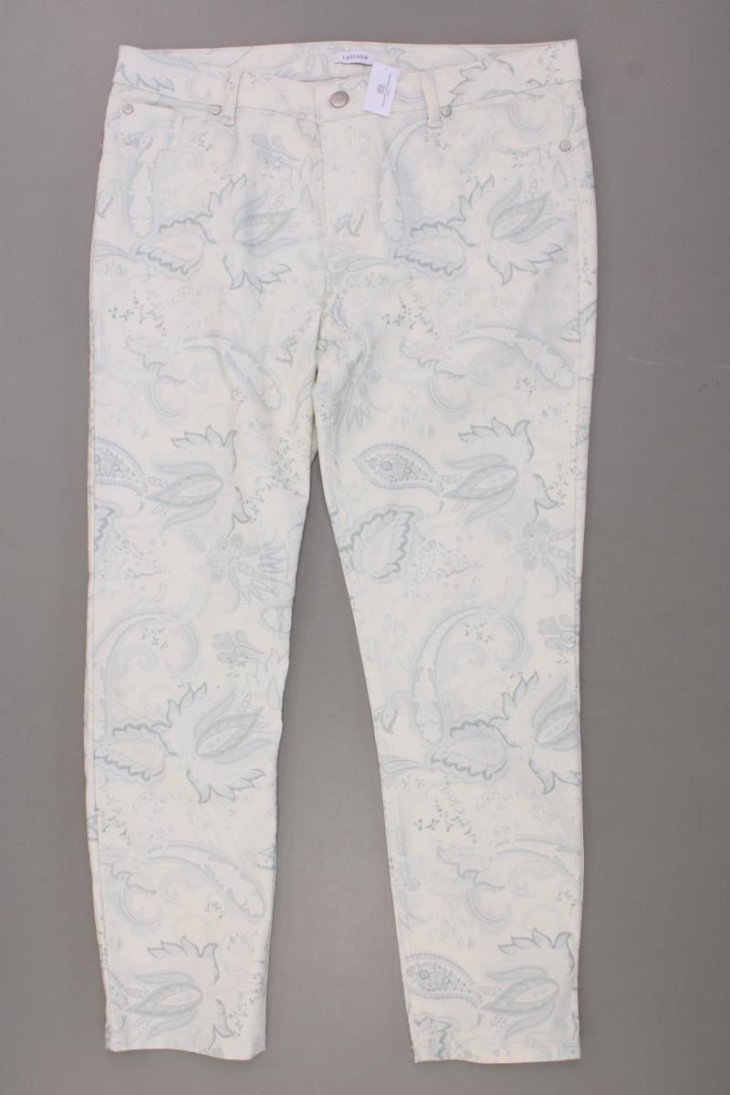 Lascana Five-Pocket-Hose Gr. 44 mit Paisleymuster creme aus Baumwolle