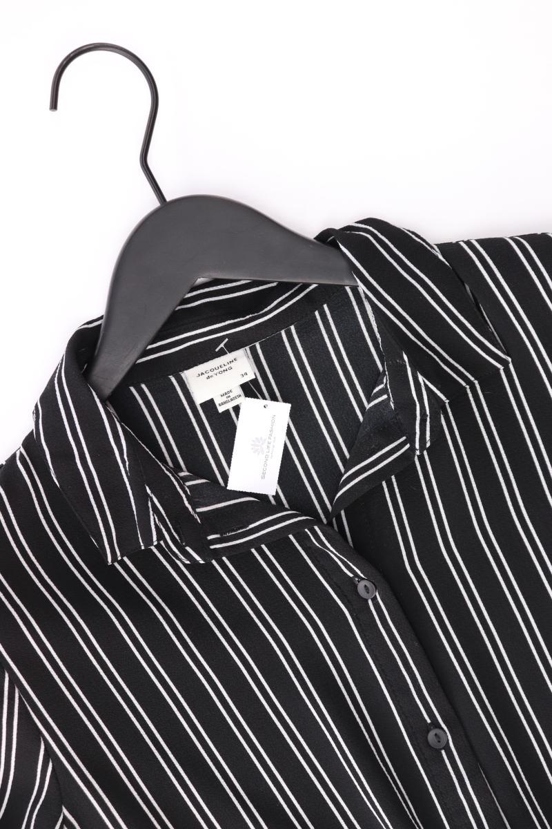 Jacqueline de Yong Blusenkleid Gr. 34 gestreift Langarm schwarz aus Polyester