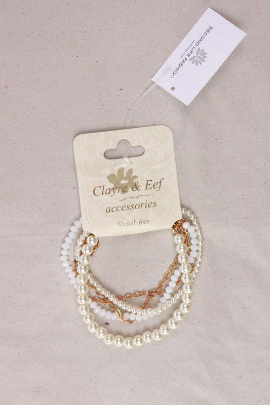 Clayre & Eef Armband neu mit Etikett weiß