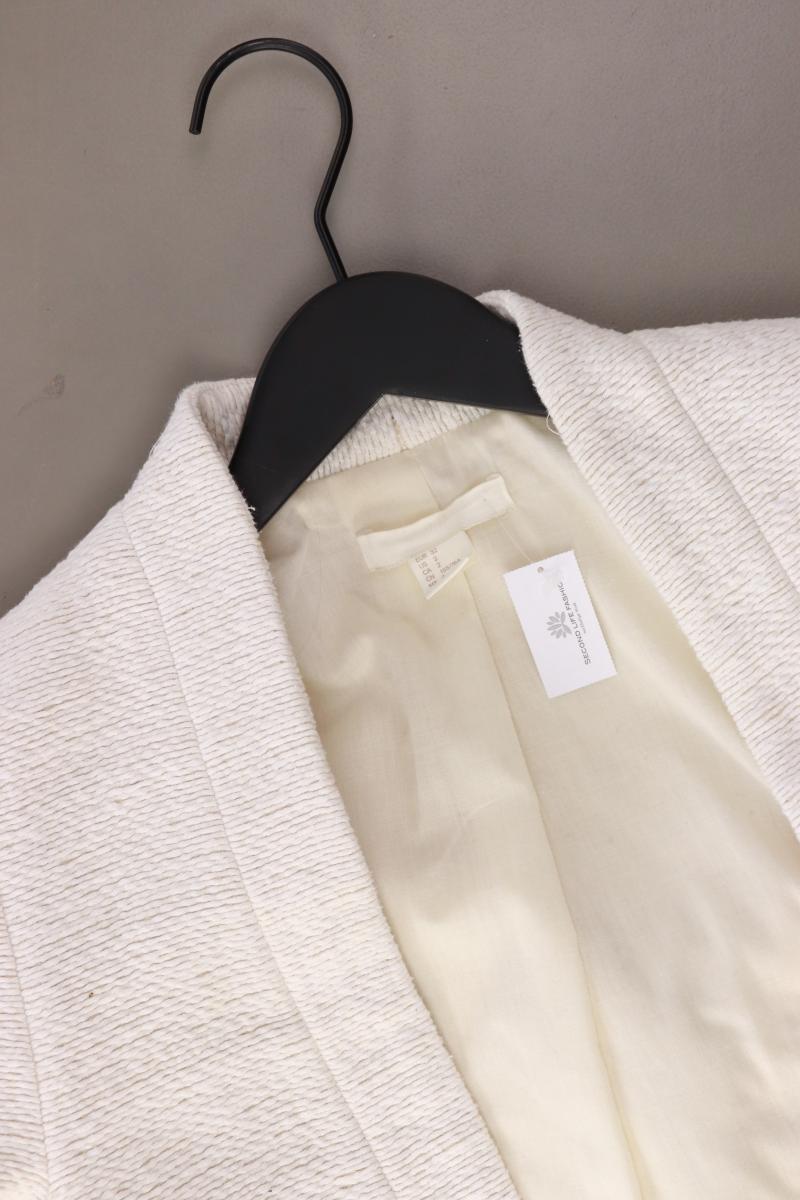 H&M Übergangsmantel Gr. 32 weiß aus Baumwolle