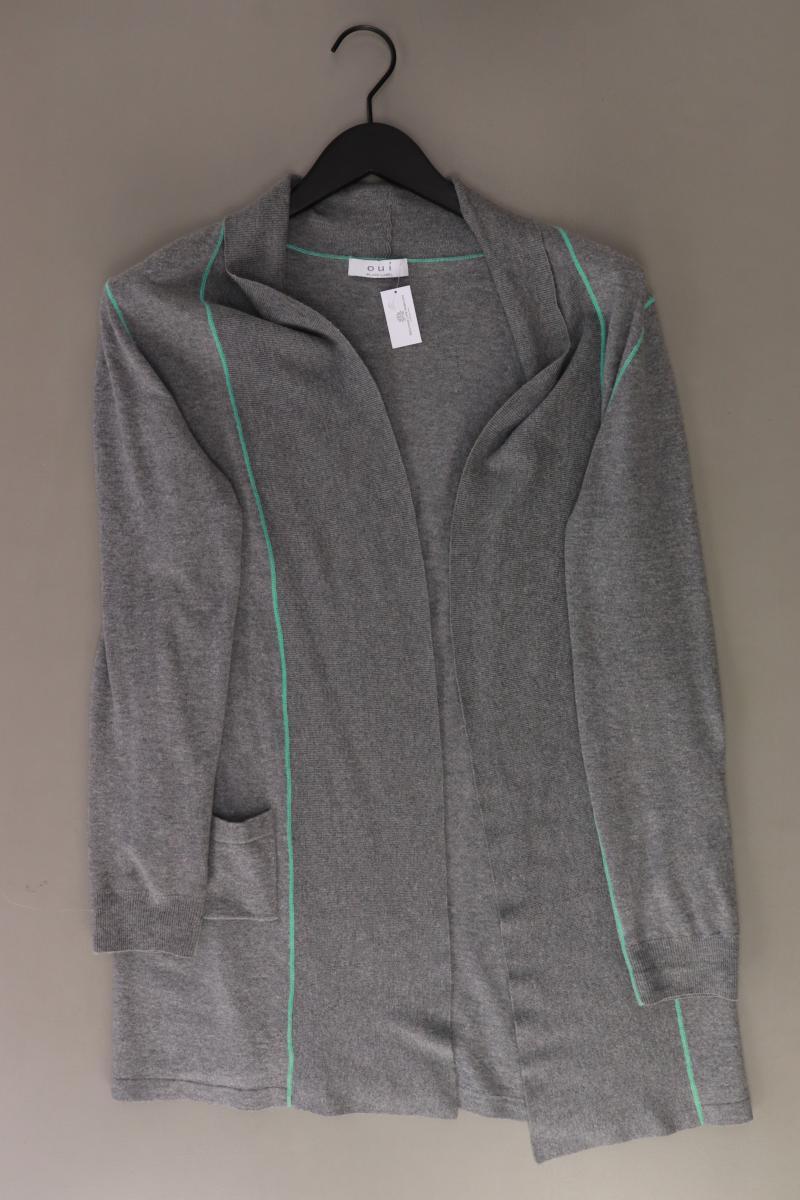 Oui Strickjacke Gr. 36 Langarm grau