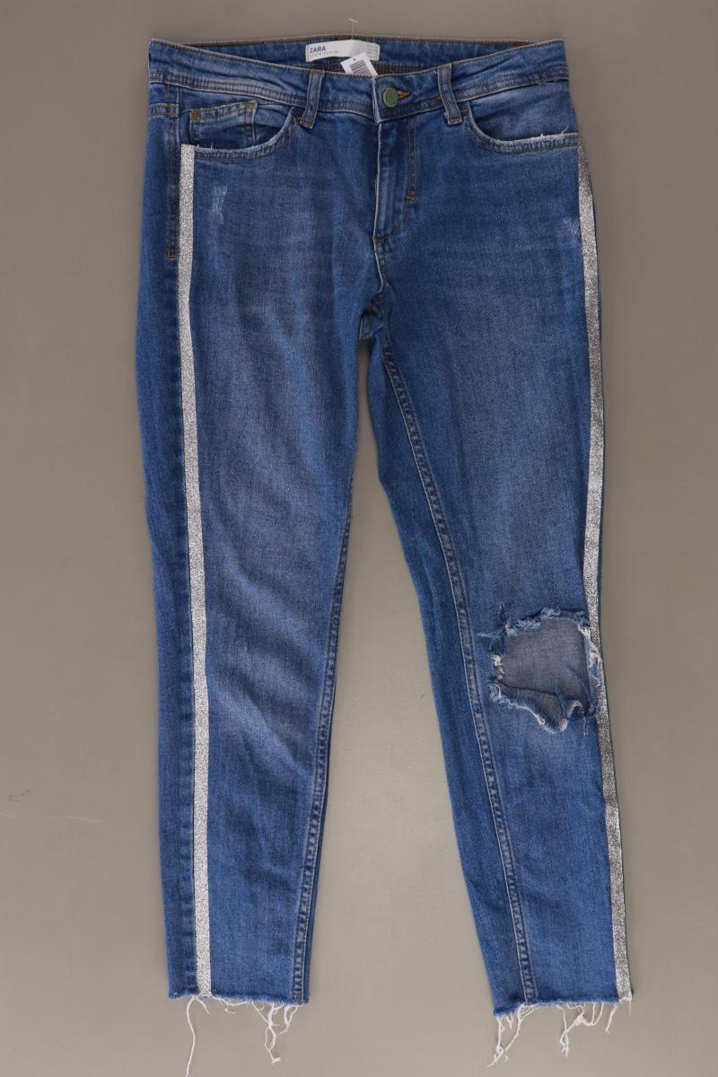 Zara Skinny Jeans Gr. 38 blau aus Baumwolle