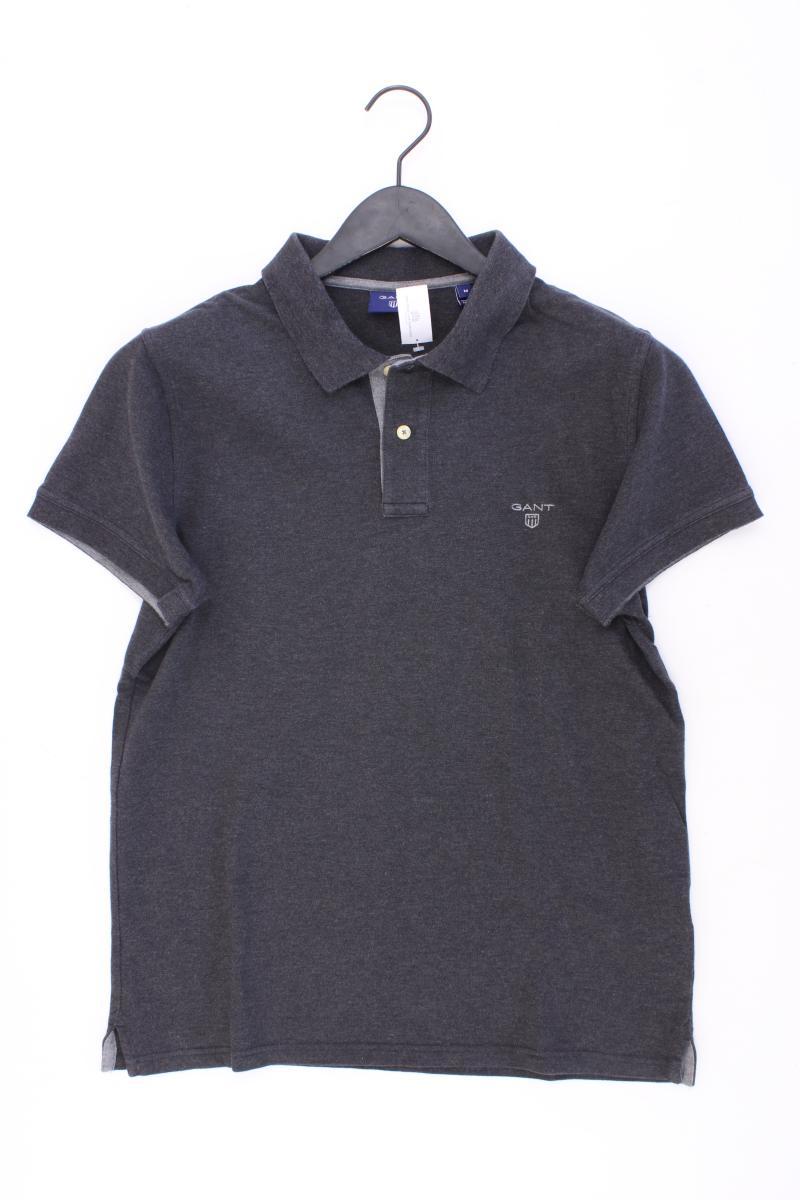 Gant Poloshirt für Herren Gr. M Kurzarm grau aus Baumwolle