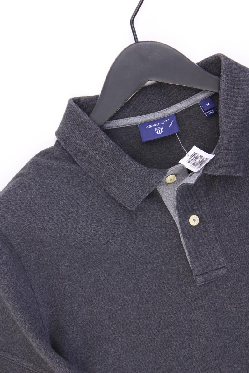 Gant Poloshirt für Herren Gr. M Kurzarm grau aus Baumwolle