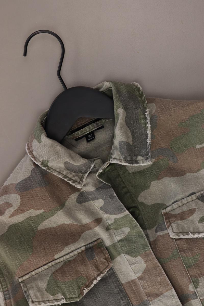 Topshop Camo-Jacke Gr. 34 camouflage olivgrün aus Baumwolle