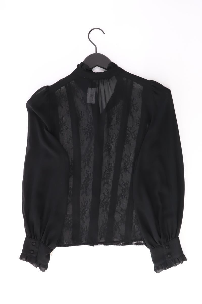 Zara Chiffonbluse Gr. XS Langarm schwarz aus Polyester