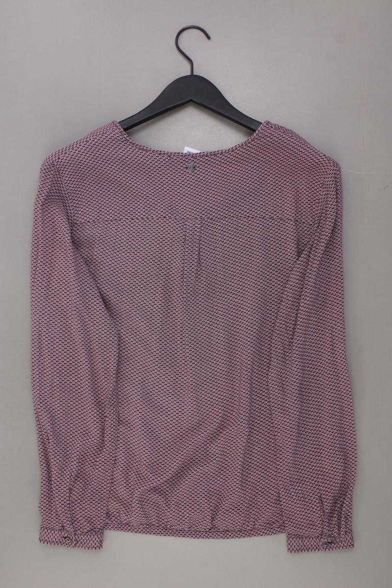 s.Oliver Langarmbluse Gr. 40 geometrisches Muster rosa aus Viskose