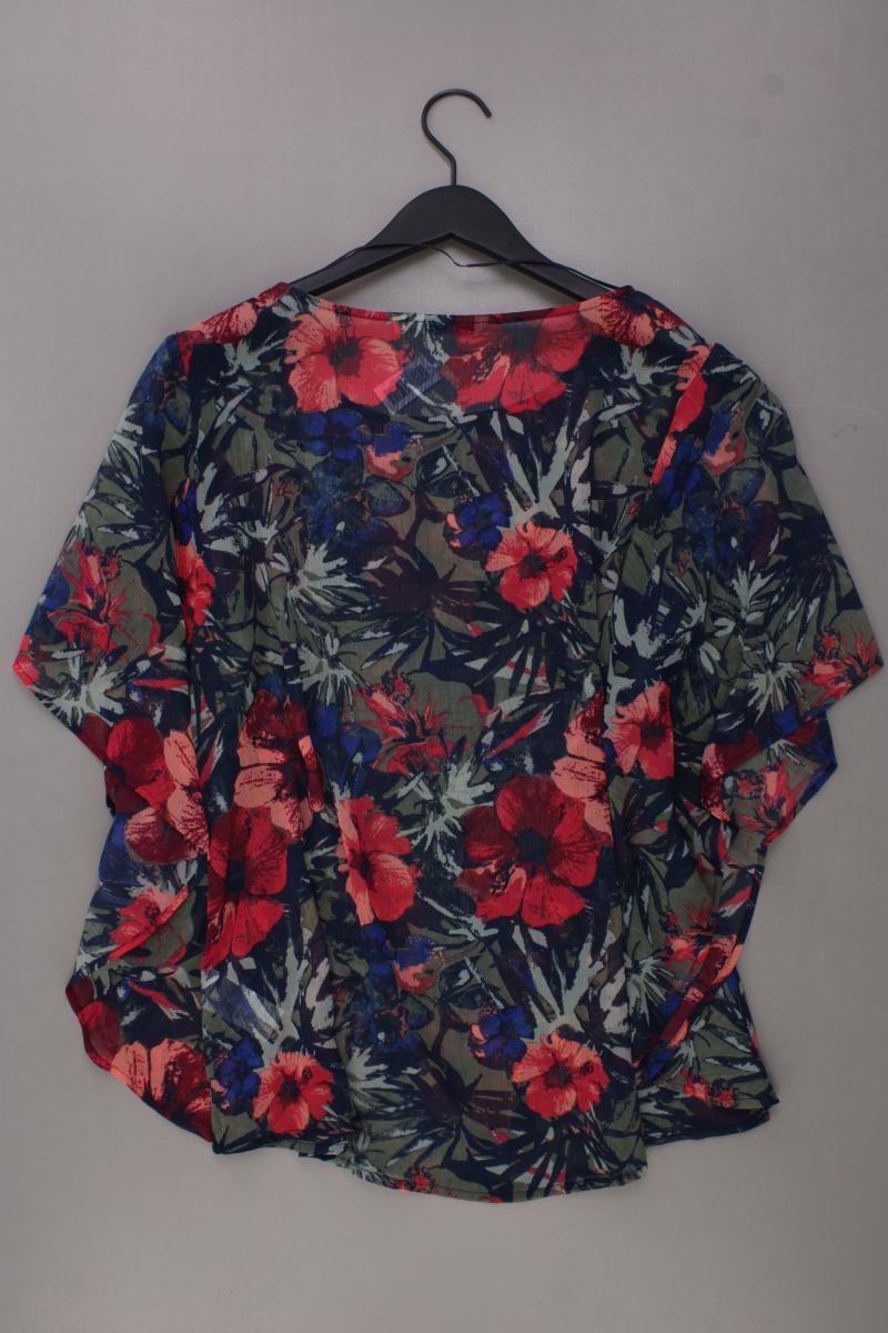 Tom Tailor Chiffonbluse Gr. 40 mit Blumenmuster Kurzarm mehrfarbig aus Polyester