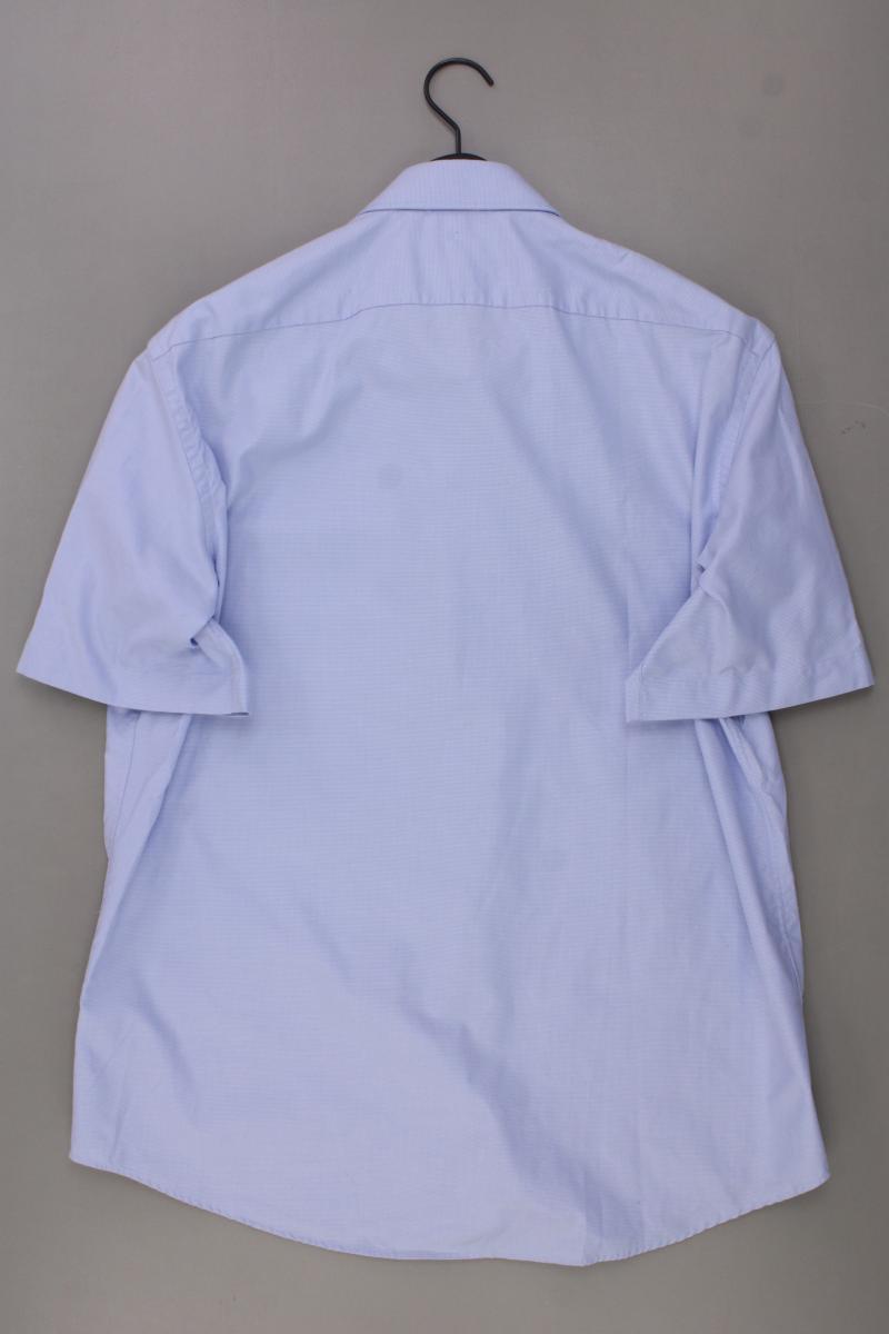 BOSS by Hugo Boss Kurzarmhemd für Herren Gr. Hemdgröße 44 blau aus Baumwolle