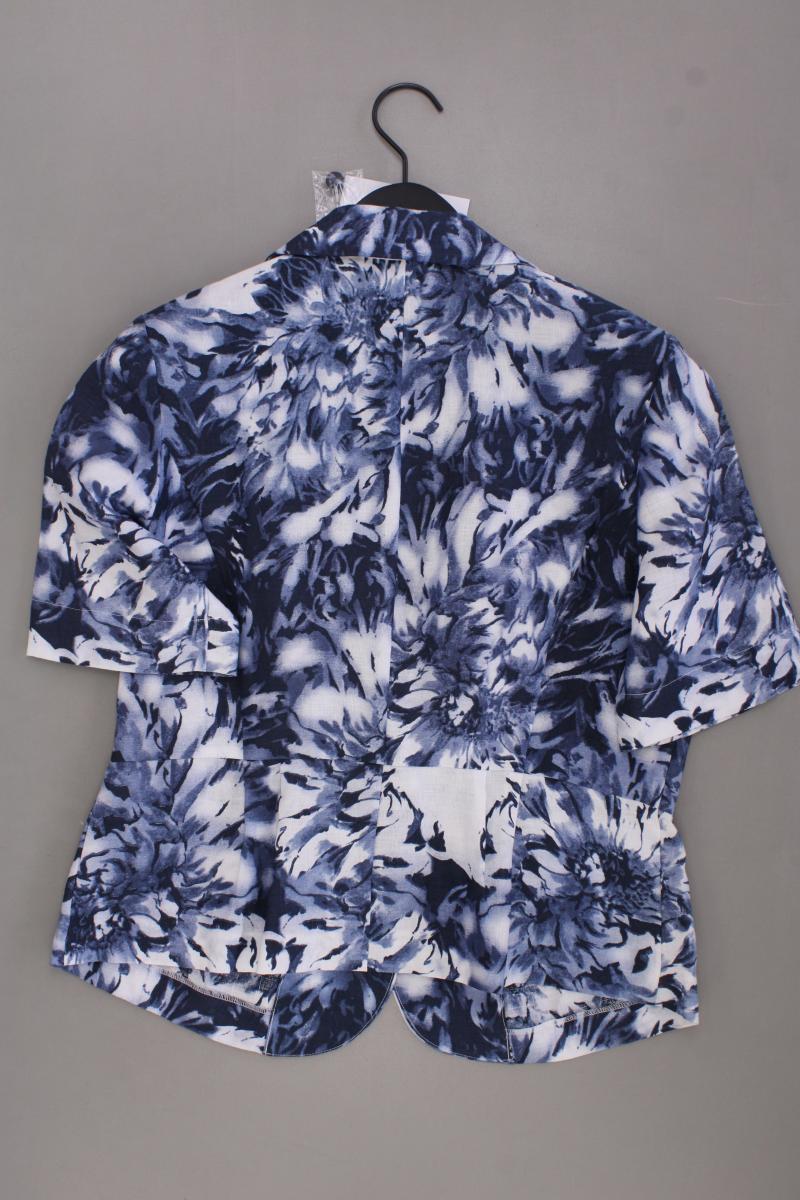 Alba Moda Blazer mit kurzen Ärmeln Gr. 42 mit Blumenmuster neu mit Etikett blau