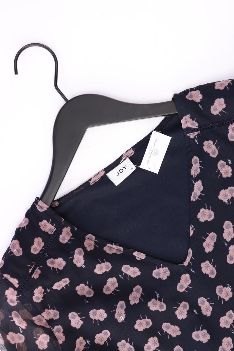 Jacqueline de Yong Chiffonkleid Gr. 36 mit Blumenmuster 3/4 Ärmel blau