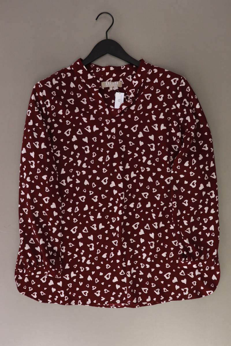 Thom by Thomas Rath Bluse mit Herzprint Gr. 46 Langarm lila aus Polyester
