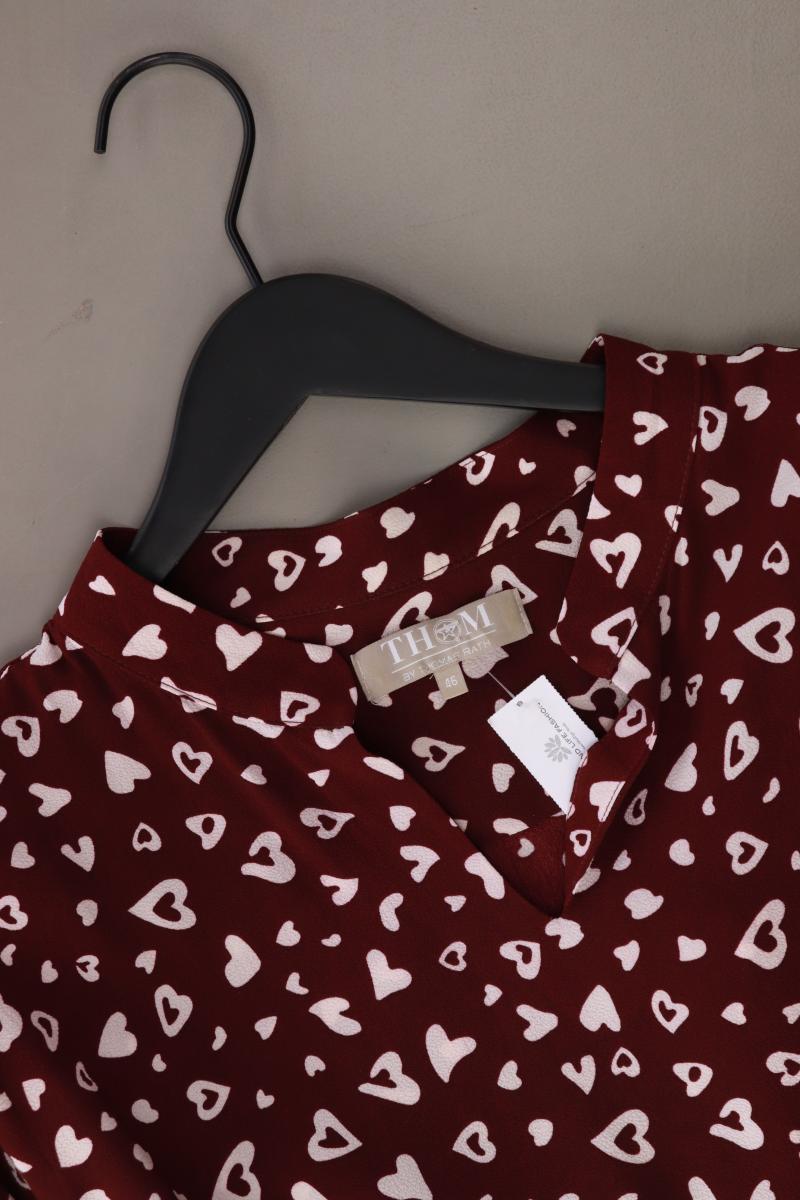 Thom by Thomas Rath Bluse mit Herzprint Gr. 46 Langarm lila aus Polyester