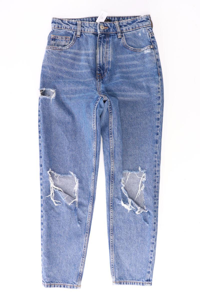 Zara Straight Jeans Gr. 36 blau aus Baumwolle