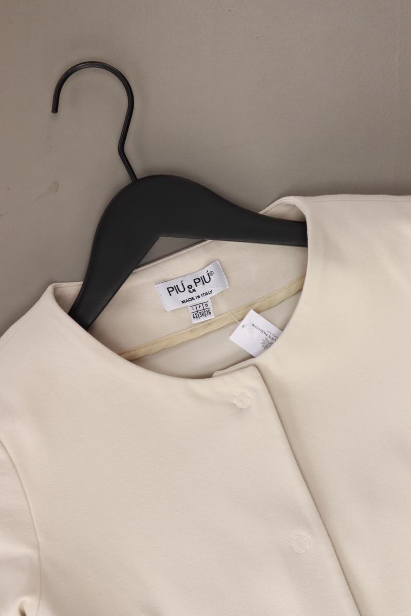 PiuPiu Kurzblazer Gr. 36 creme aus Viskose