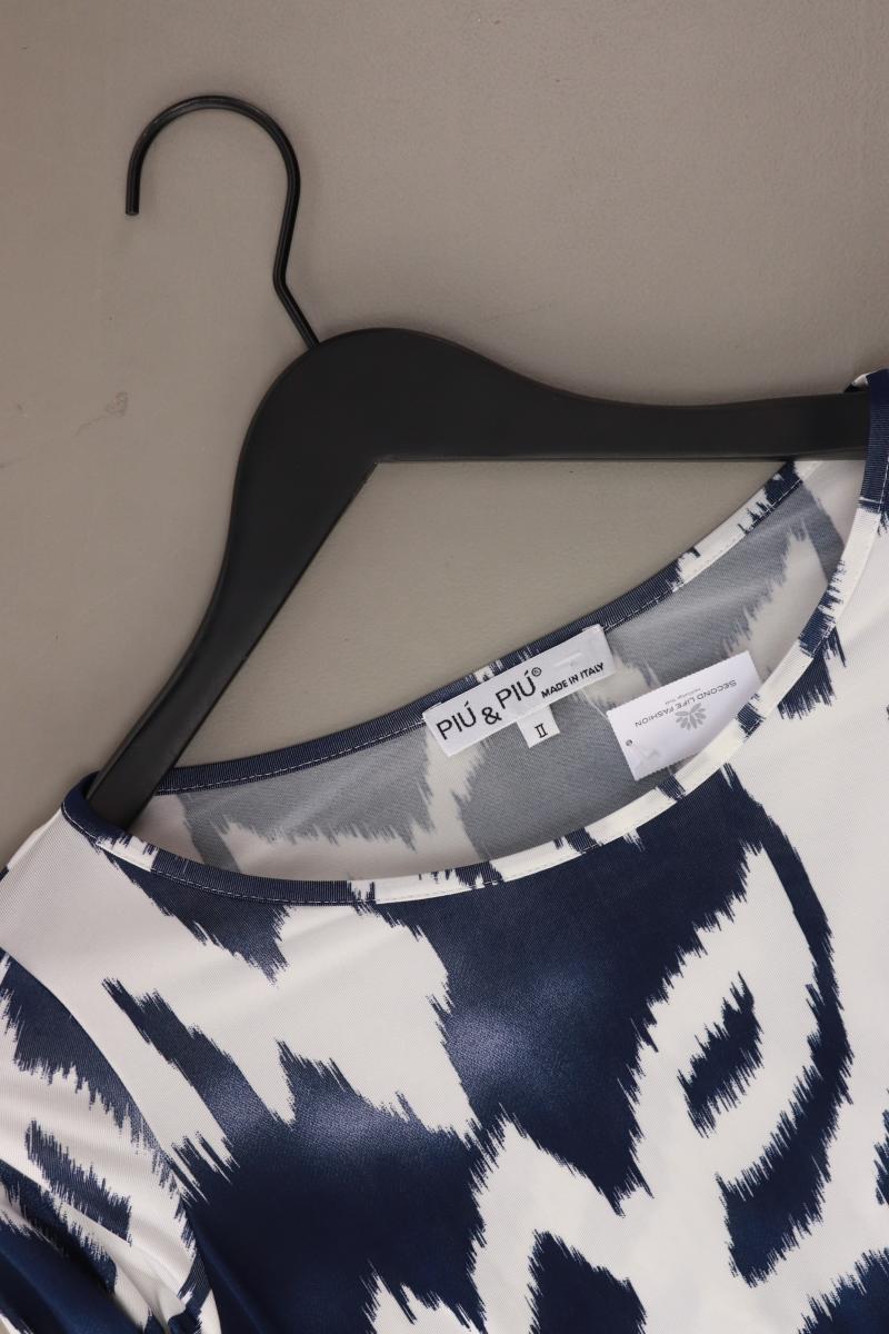 PiuPiu Stretchkleid Gr. 36 3/4 Ärmel blau aus Polyester