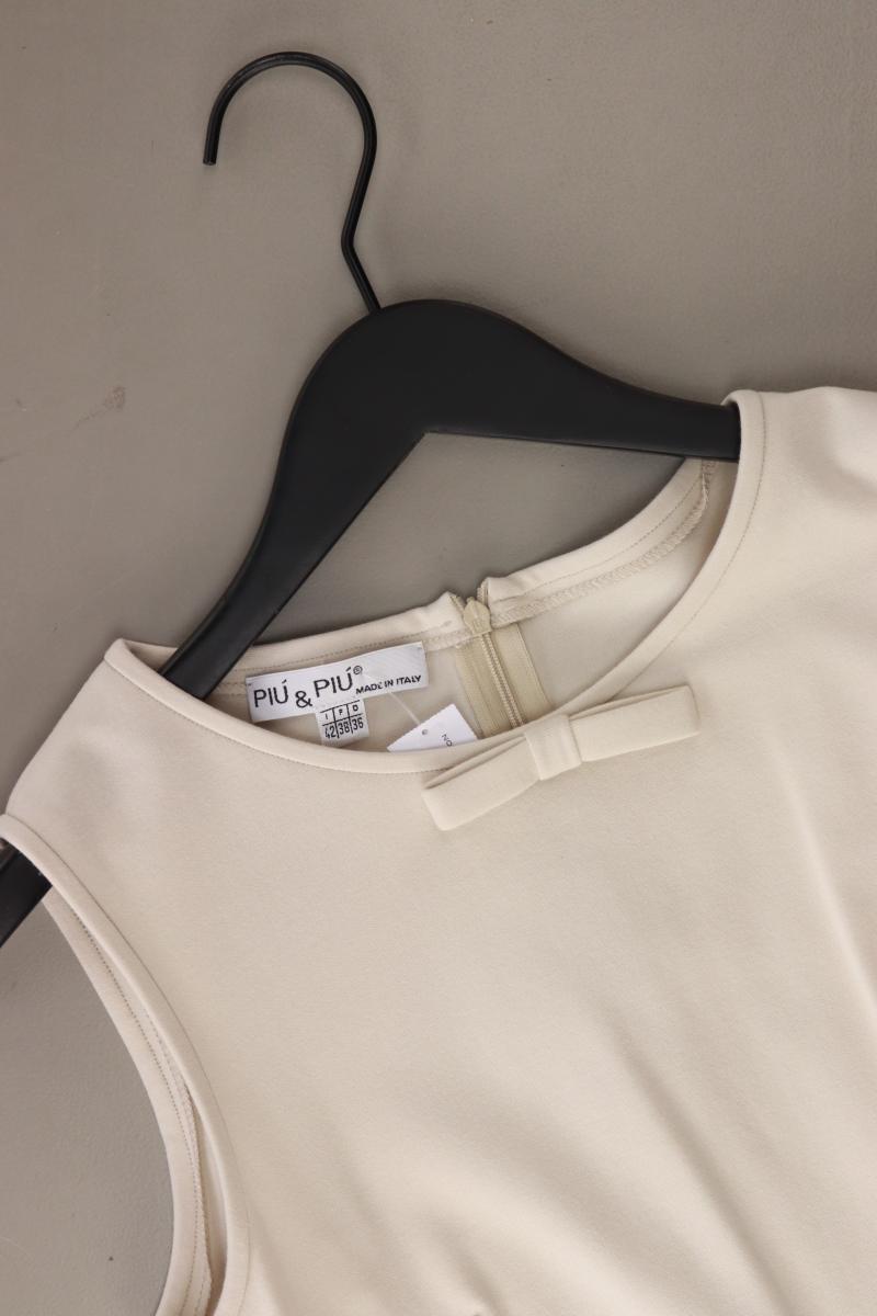 PiuPiu Etuikleid Gr. 36 Ärmellos creme aus Viskose