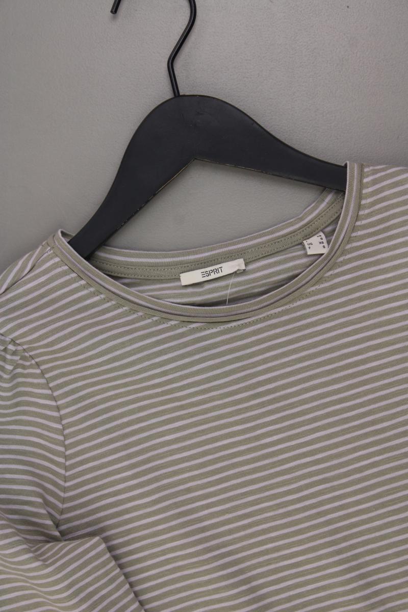 Esprit Ringelshirt Gr. XS gestreift 3/4 Ärmel braun aus Baumwolle