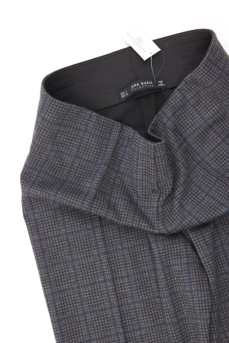 Zara Stretchhose Gr. S kariert grau aus Polyester