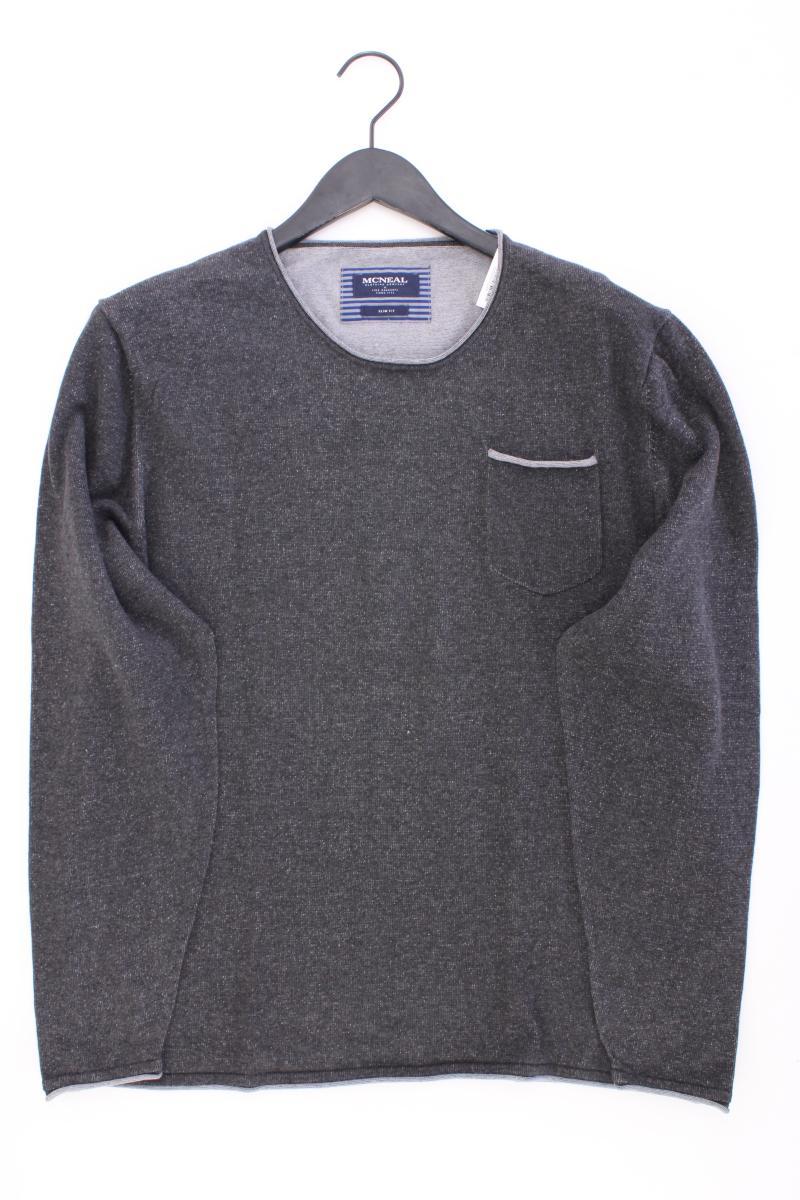 McNeal Feinstrickpullover für Herren Gr. XL grau aus Baumwolle