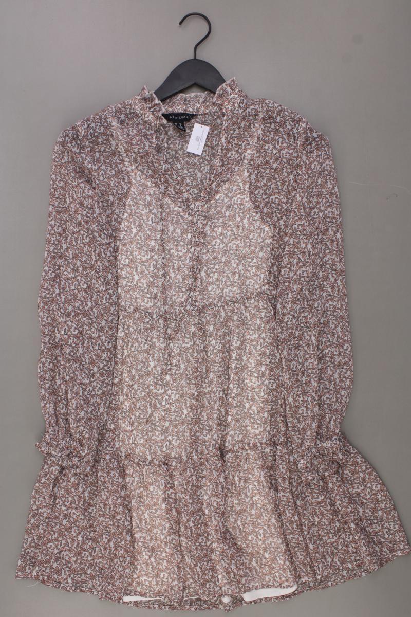 New Look Chiffonkleid Gr. 32 mit Blumenmuster Langarm rosa