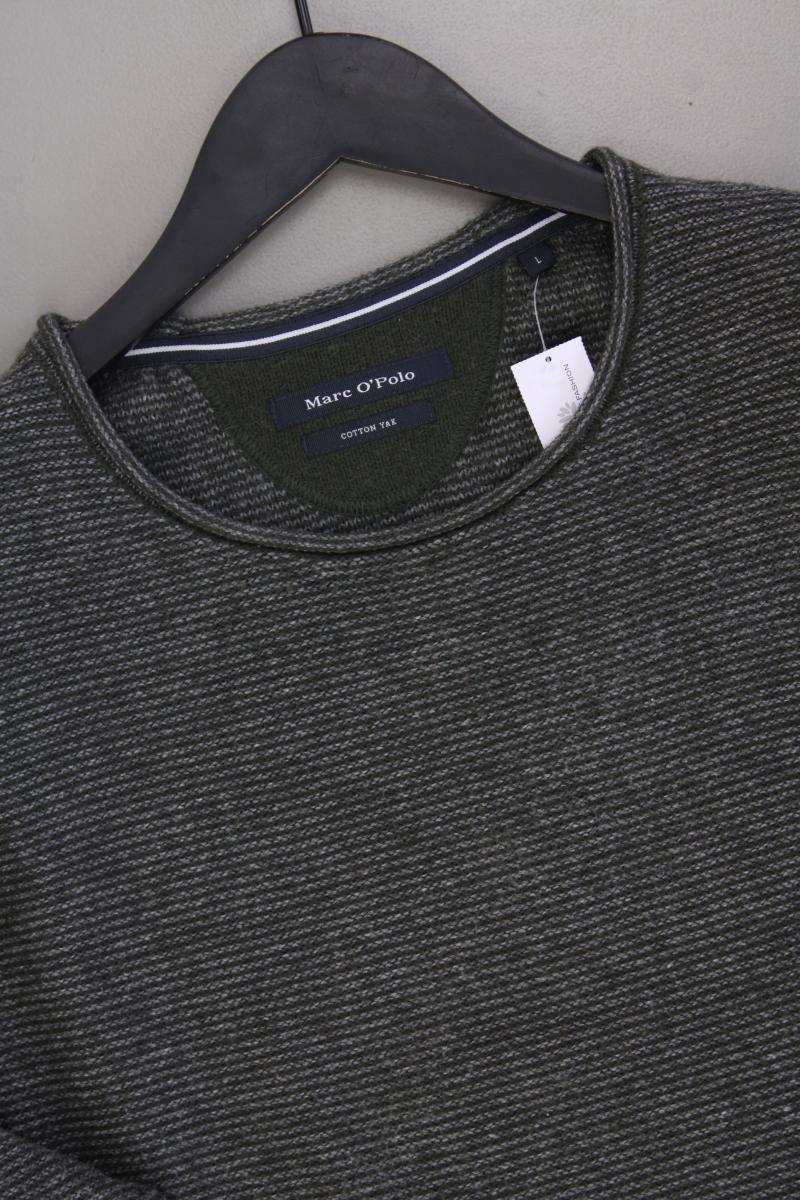 Marc O'Polo Feinstrickpullover für Herren Gr. L grau aus Baumwolle