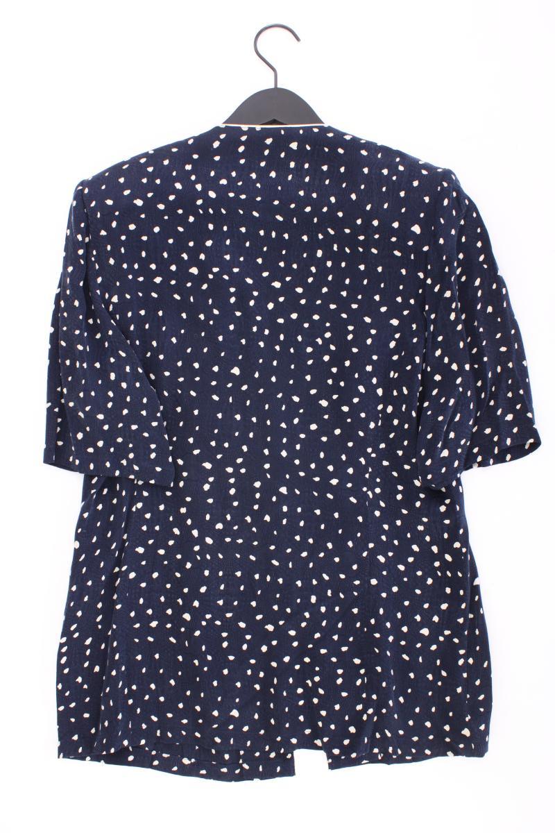 Delmod Vintage Bluse Gr. 40 Kurzarm blau aus Cupro