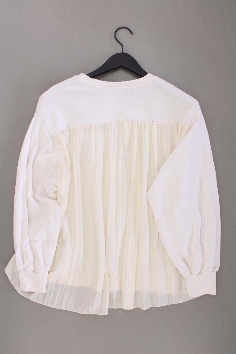 Zara Langarmpullover Gr. S creme aus Polyester