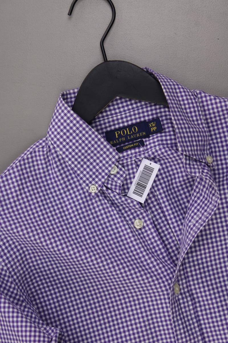 Polo by Ralph Lauren Langarmhemd Custom Fit für Herren Gr. XS kariert lila