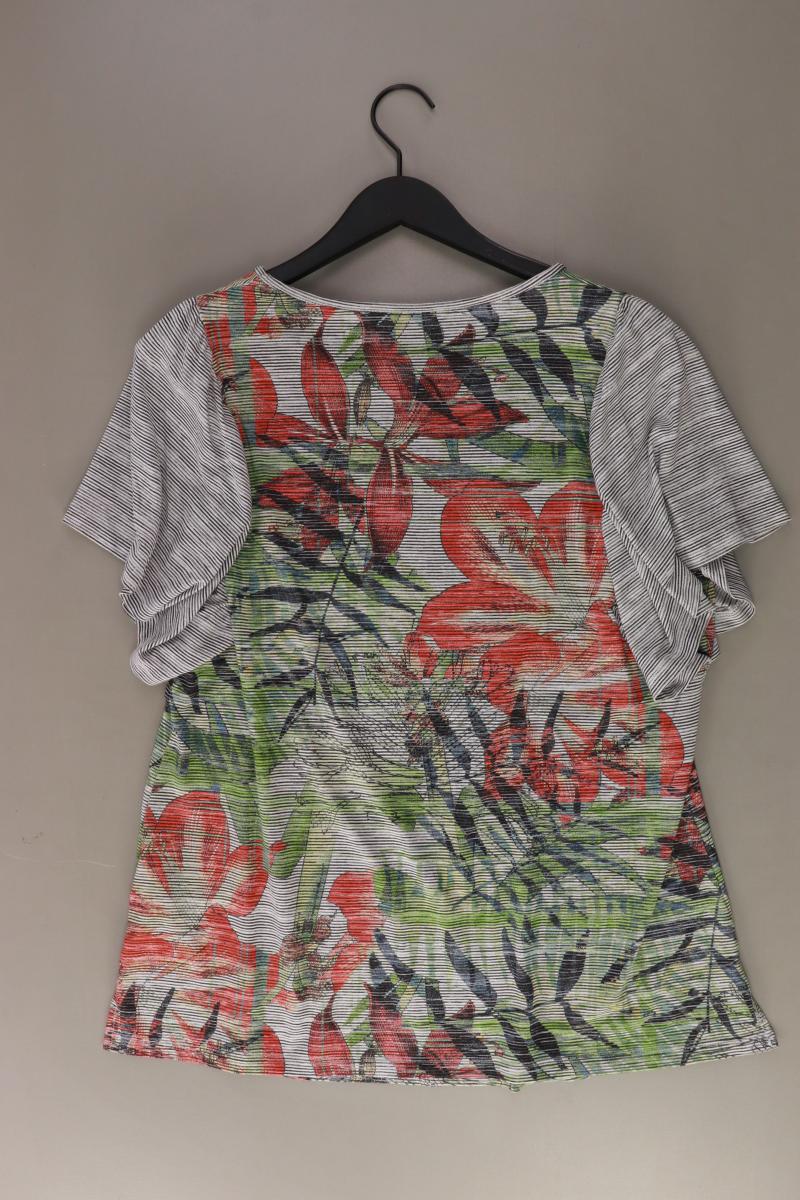 Navigazione Printshirt Gr. 44 mit Blumenmuster Kurzarm mehrfarbig aus Viskose