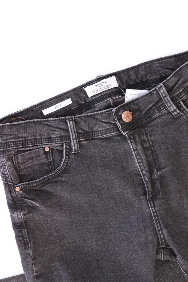 Bershka Skinny Jeans Gr. 38 grau aus Baumwolle