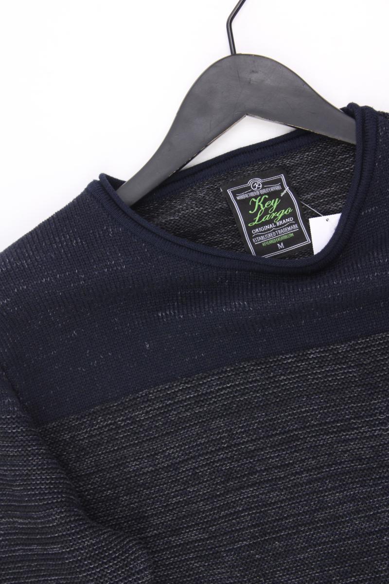 Key Largo Feinstrickpullover für Herren Gr. M blau aus Baumwolle