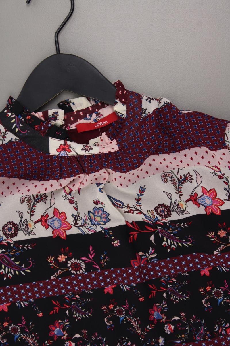 s.Oliver Langarmbluse Gr. 36 mit Blumenmuster lila aus Polyester
