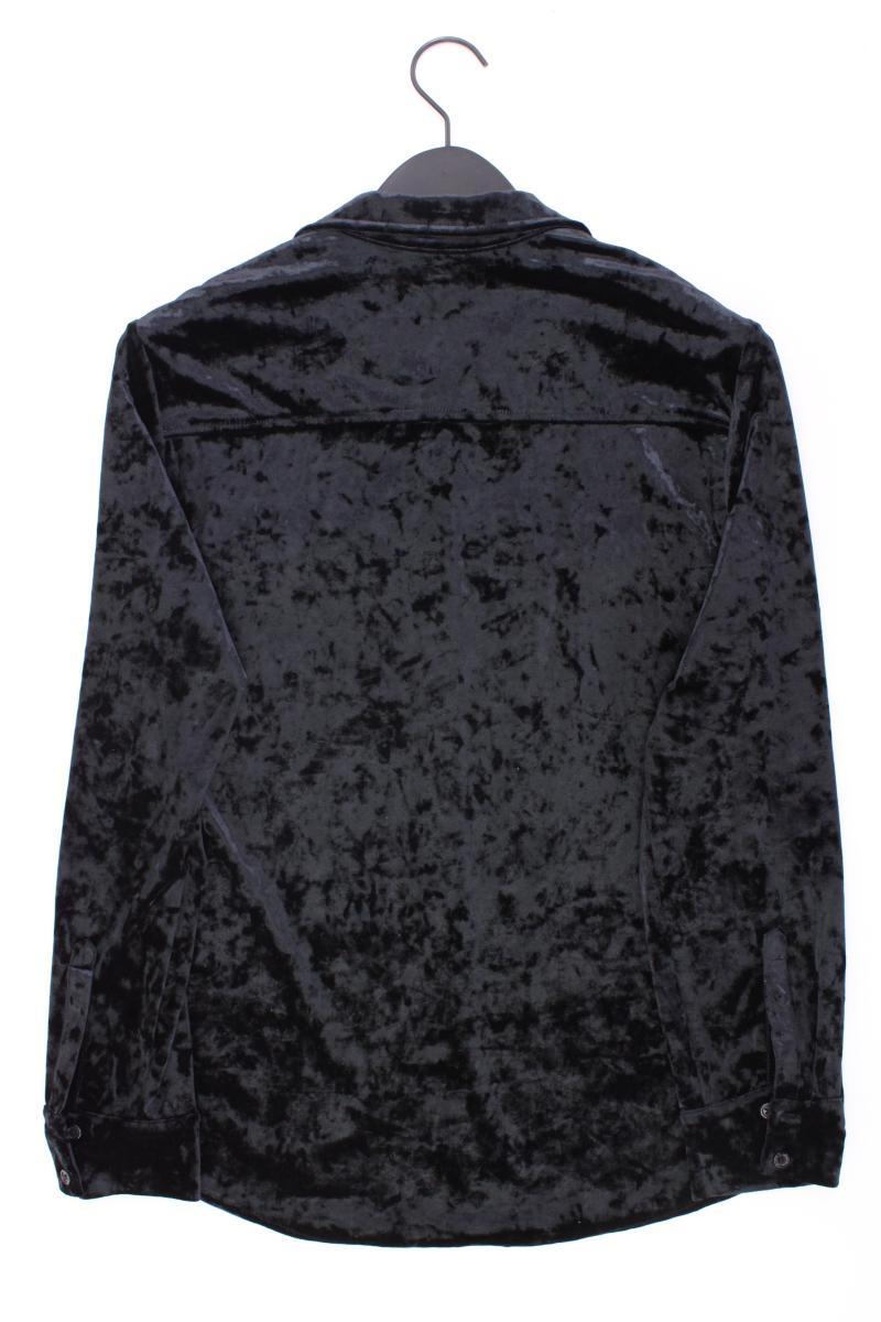 s.Oliver Samtbluse Gr. 40 Langarm schwarz aus Polyester