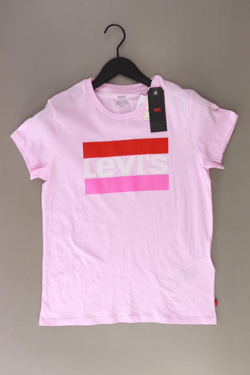 Levi's Printshirt Gr. S neu mit Etikett Kurzarm rosa aus Baumwolle