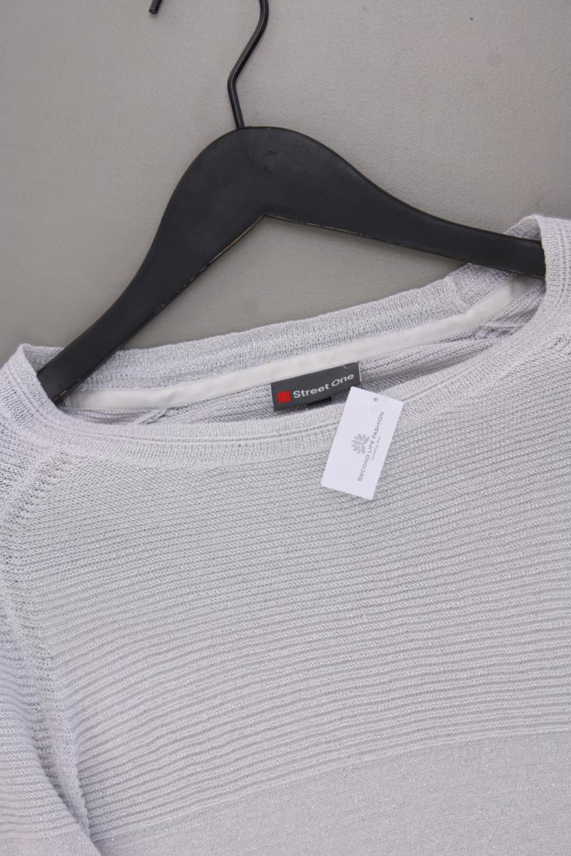 Street One Feinstrickpullover Gr. 38 silber aus Polyester