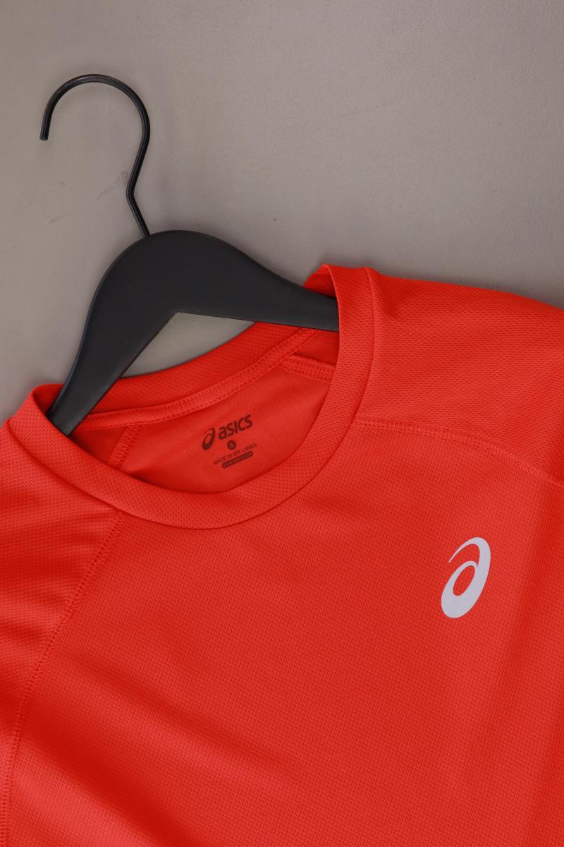 Asics Sportshirt für Herren Gr. S Kurzarm rot aus Polyester
