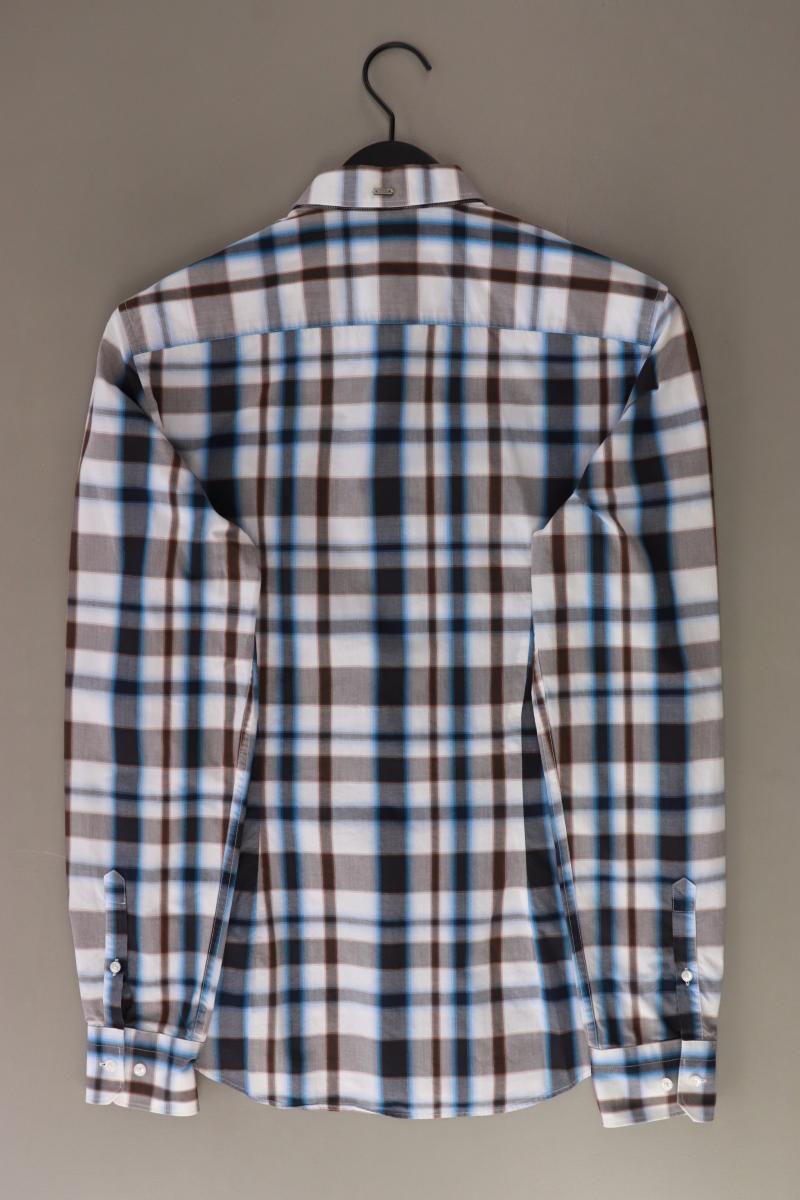 Esprit Karohemd für Herren Gr. Hemdgröße 37/38 kariert Langarm blau