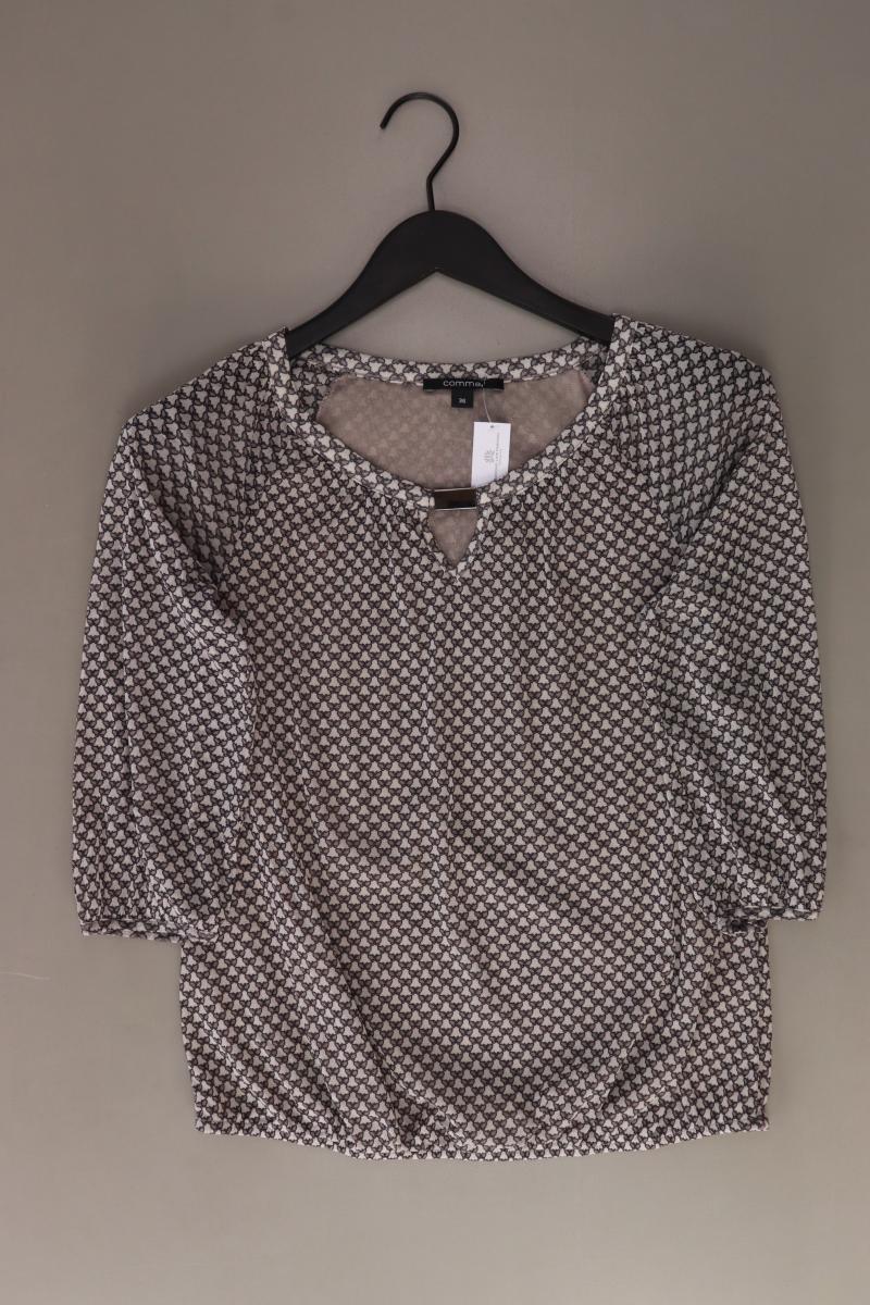 comma, Regular Bluse Gr. 36 3/4 Ärmel grau aus Polyester