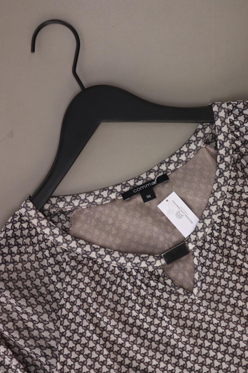 comma, Regular Bluse Gr. 36 3/4 Ärmel grau aus Polyester