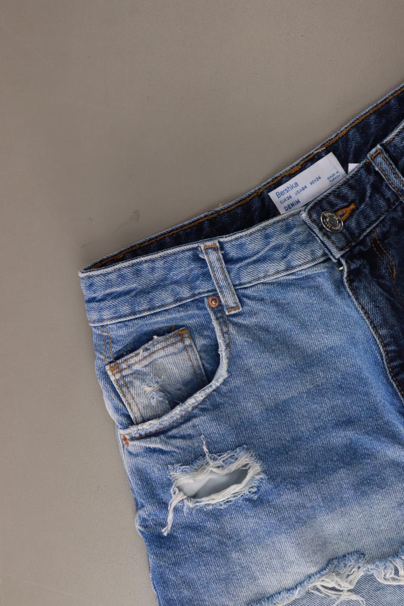 Bershka Jeansshorts Gr. 36 blau aus Baumwolle